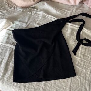 Local European Merci Slit mini wrap skirt size XS